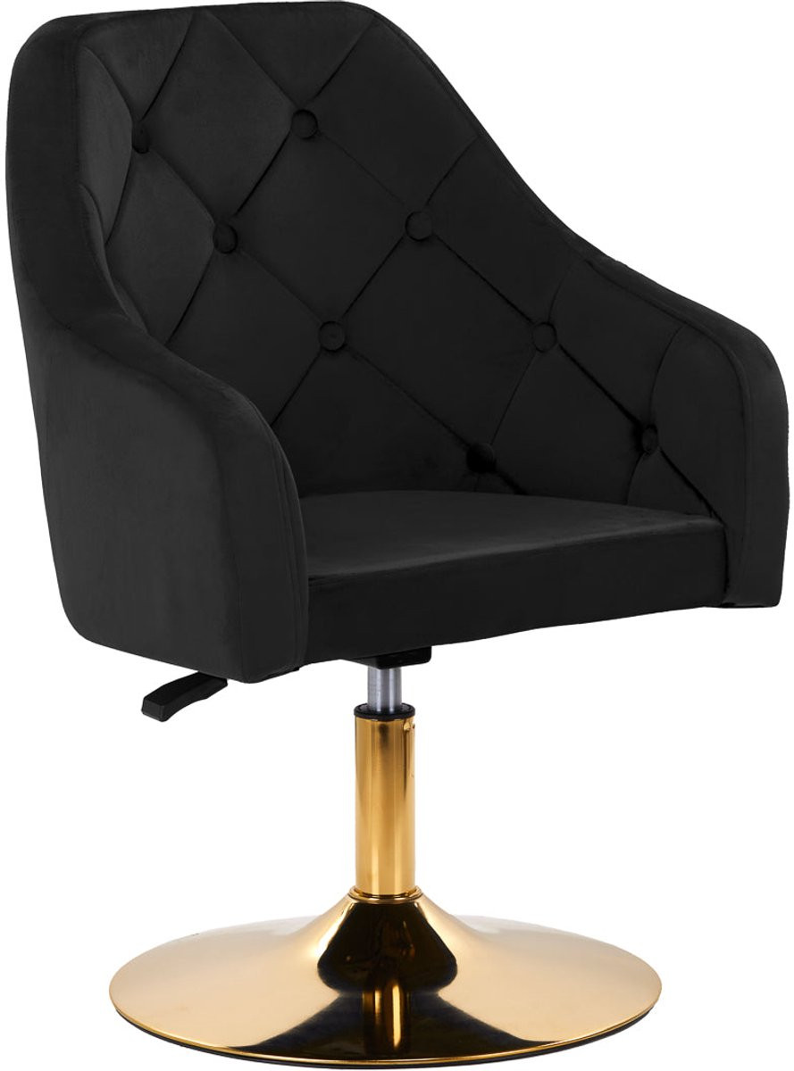 4RICO QSBL14G Ergonomische Draaistoel met Fluwelen Bekleding voor Nagelstudio en Beauty Salons