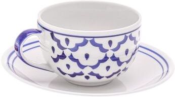 Novica Handmade Pineapple Look Ceramic Cup And Saucer