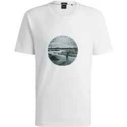 HUGO BOSS T-Shirt Graphic Heritage, weiss