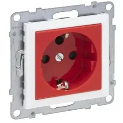 Legrand 765022 SEANO Schutzko-Steckdose internationaler-Standard verwechssicher, SL, EB, Rot