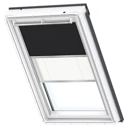 VELUX Verdunkelung Plus DFD Manuell Uni Schwarz/Weiß 3009, CK04, Aluminiumschiene,GEL,Manuell,VELUX