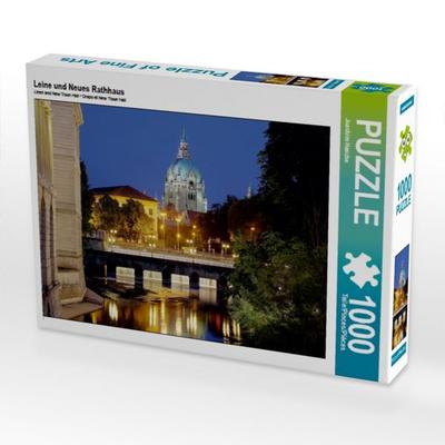 CALVENDO Puzzle Leine und Neues Rathhaus 1000 Teile Puzzle quer | 1000 Teile Lege-Größe 64 × 48 cm Foto-Puzzle für glückliche Stunden