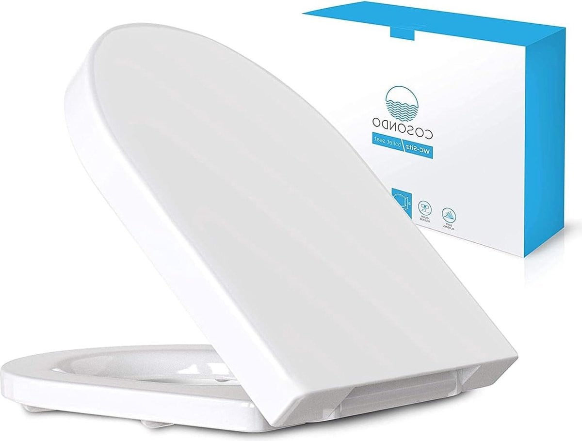 Cosondo PREMIUM D-vorm toiletbril met Soft Close - Wit