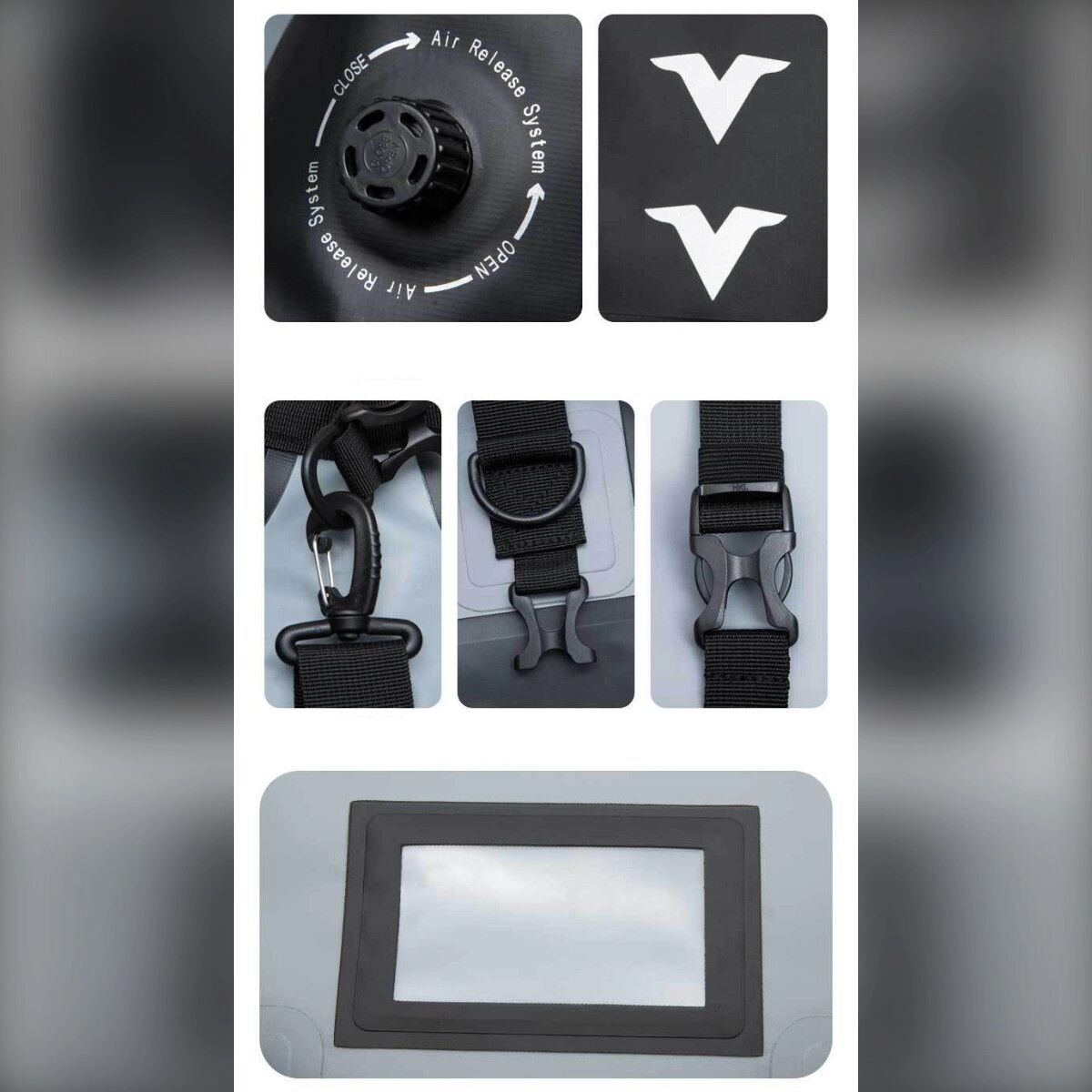 INF 40L wasserdichte Motorrad-Hecktasche – PVC reißfestes Design mit Trockenfach und reflektierenden Sicherheitsstreifen