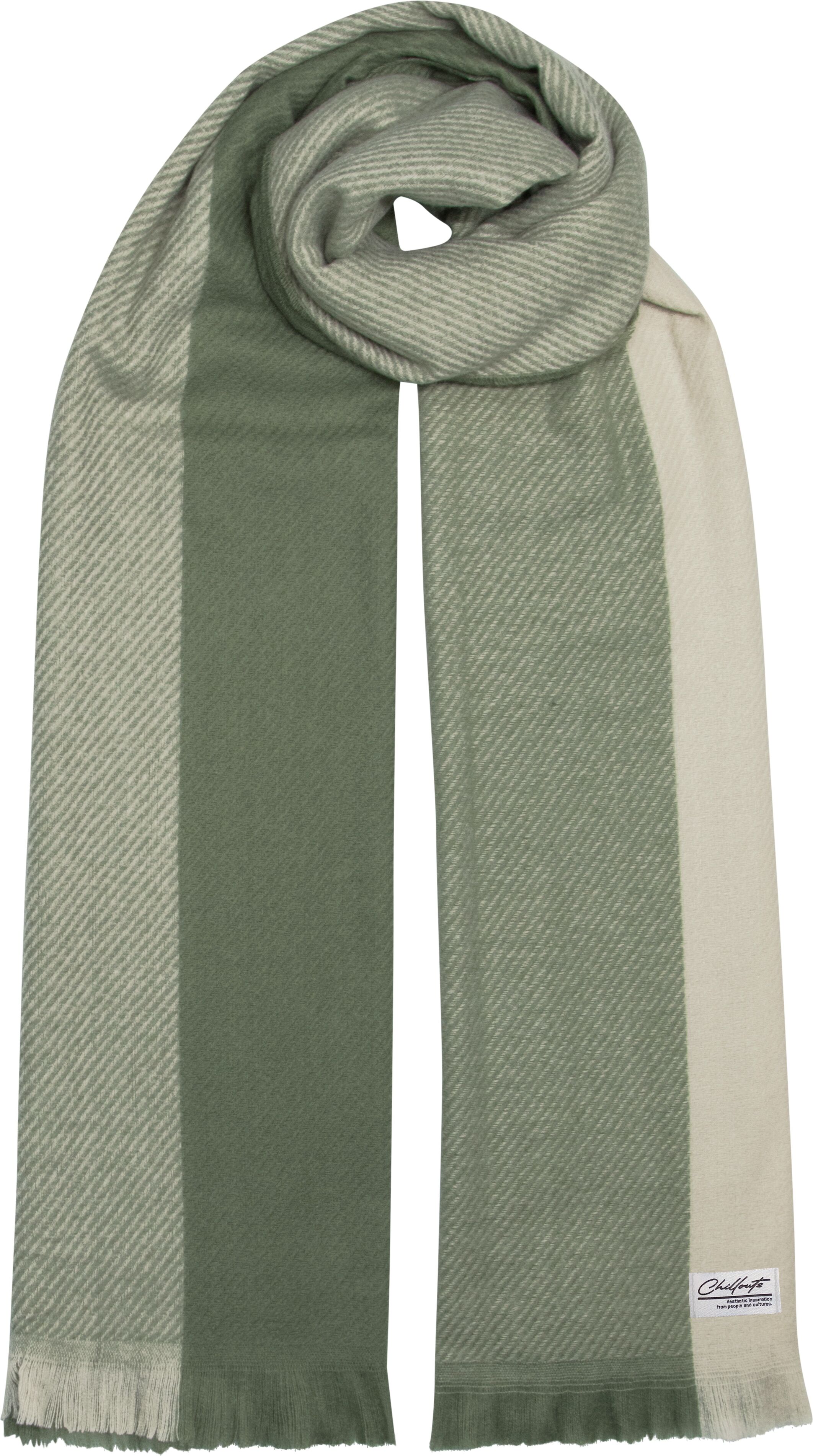 Strickschal CHILLOUTS "Gaia Scarf", Damen, grün (olive), Web, Kunstfaser, Modetücher Strickschal, tragbar als Schal oder Stola, Grösse: 180 x 70 cm olive Einheitsgröße