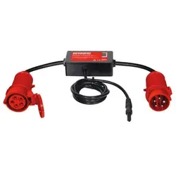 Aktiv-Messadapter 16 A CEE 5-polig. Verbraucher 3-phasig. Rpe. Ipe. Direkte Messung unter Funktion.