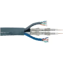 Transmedia Heimnetzwerk-Kabel (U/UTP, CAT5e, 100 m), Netzwerkkabel