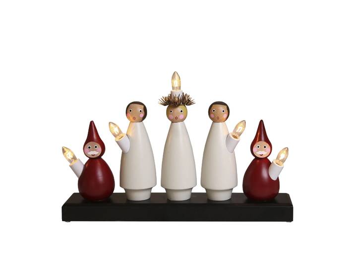 Star Trading Arche de bougies Lucia Choir blanc-rouge