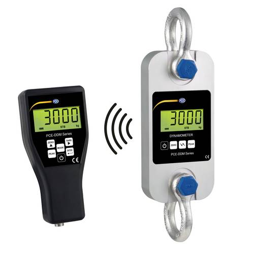 PCE Instruments Zugmesslasche PCE-DDM 3 |3.000kg |PEAK |batteriebetrieben |Fernanzeige |Schäkel |Summierfunktion