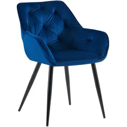 CLP Besucherstuhl Cassis Samt   Farbe: blau, Material: Samt