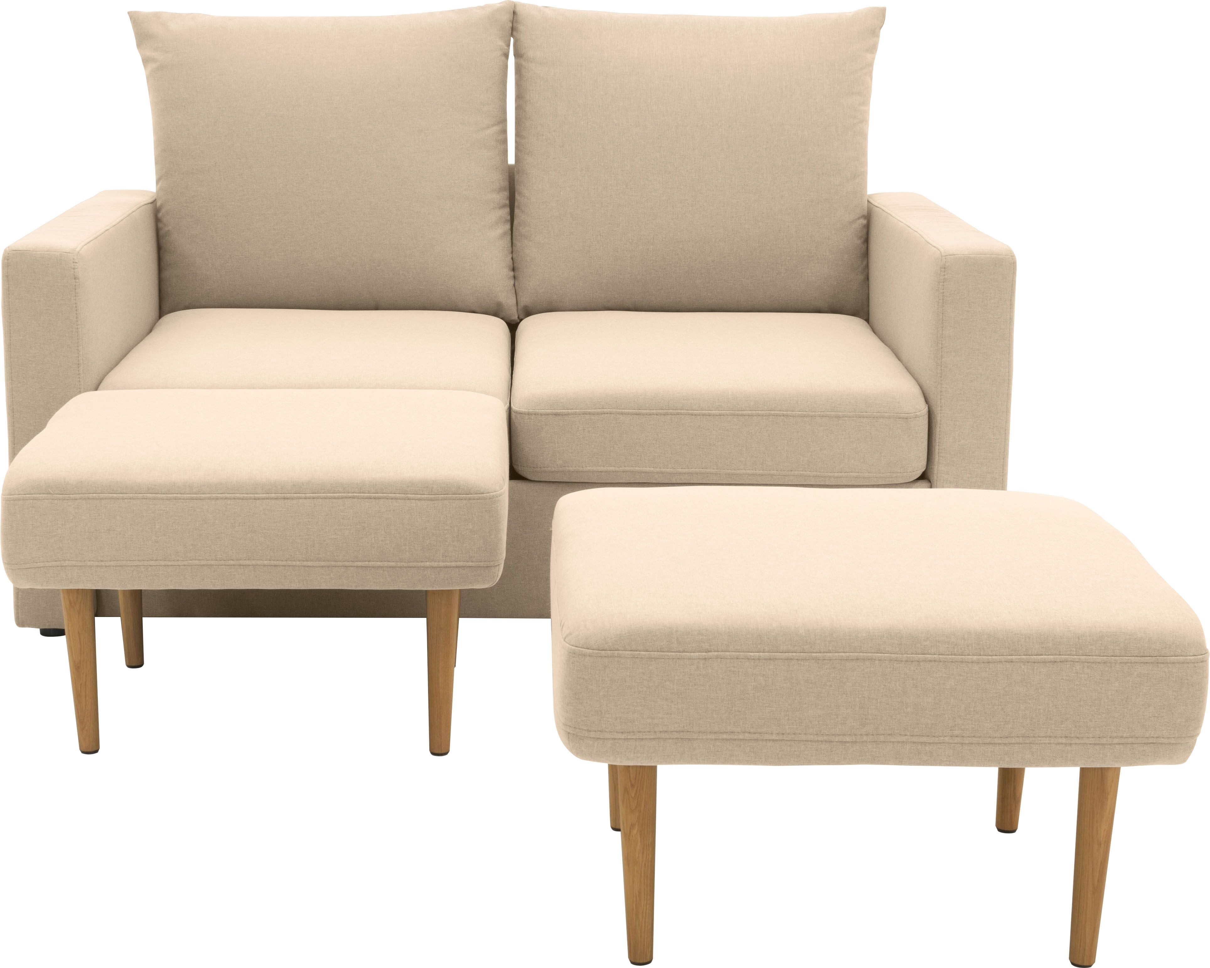 DOMO collection "Slunce, Outdoor-Raumwunder" 2-Sitzer inkl. 2 Hocker, Outdoor geeignet
