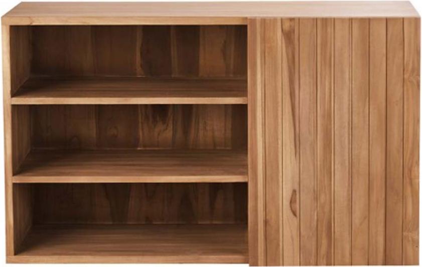 Waschbeckenunterschrank aus massivem Teakholz