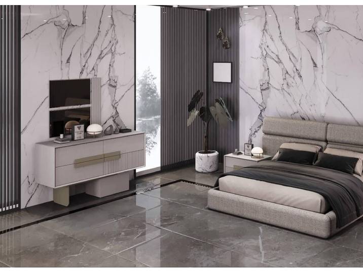 JVmoebel Schminktisch Stilvoller Designer-Tisch mit vier Schubladen und elegantem Spiegel