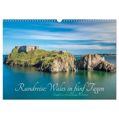 Rundreise: Wales in fünf Tagen (Wandkalender 2027 DIN A3 quer), CALVENDO Monatskalender