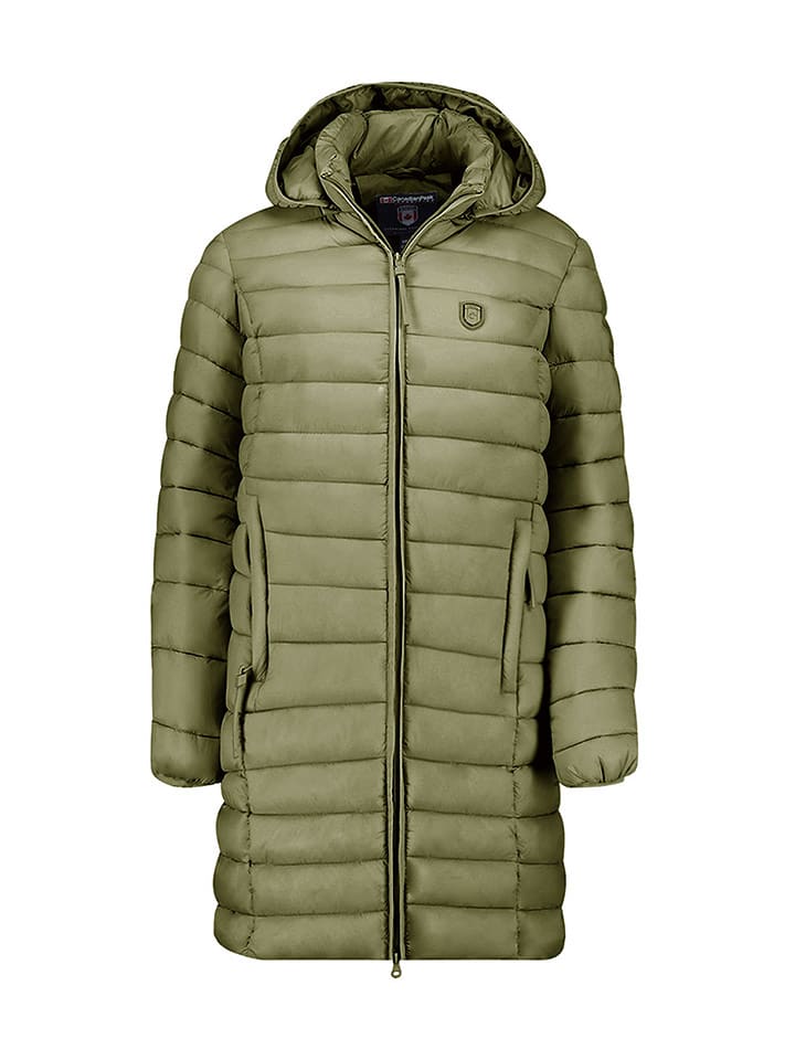 Canadian Peak Steppmantel "Akitaleak" in Grün - XL
