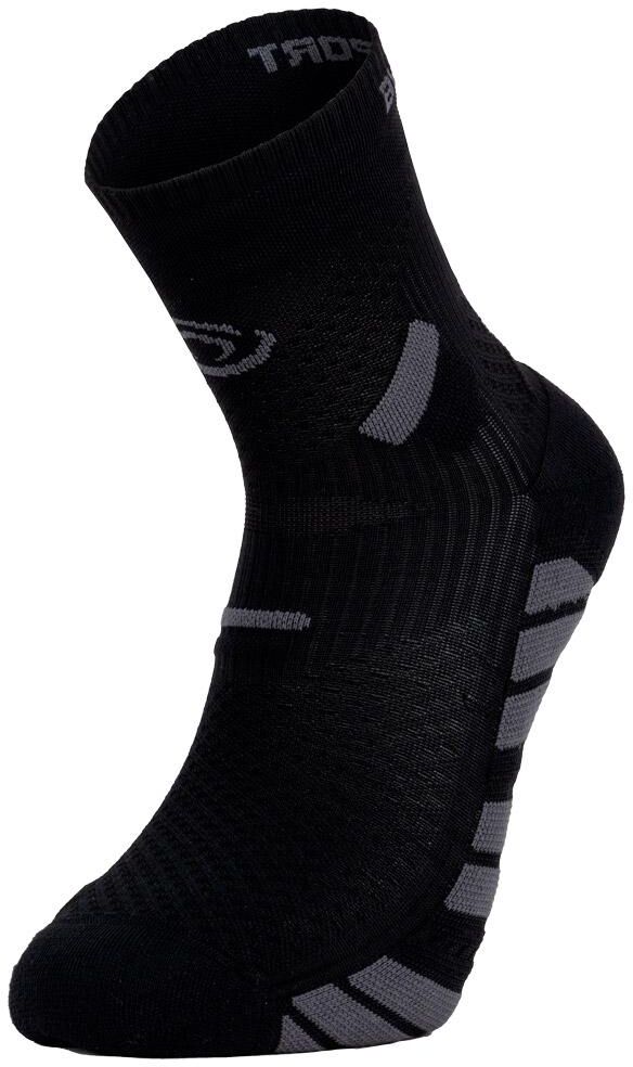 Bv Sport  - Trail Socks Ultra Mid Noir Gris - 36-38 - Chaussettes de trail