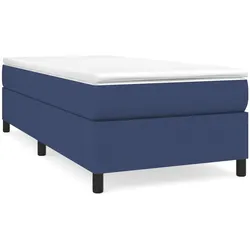 vidaXL Bettgestell Blau 90x200 cm Stoff