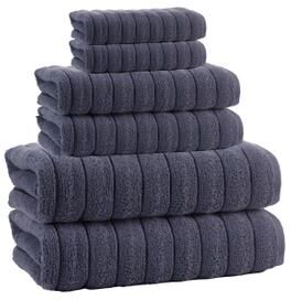 Depera Home Vague Turkish Cotton 6 pcs Towel Set - 28x54'Bath ;16x26'Hand ;12x12'washcloths
