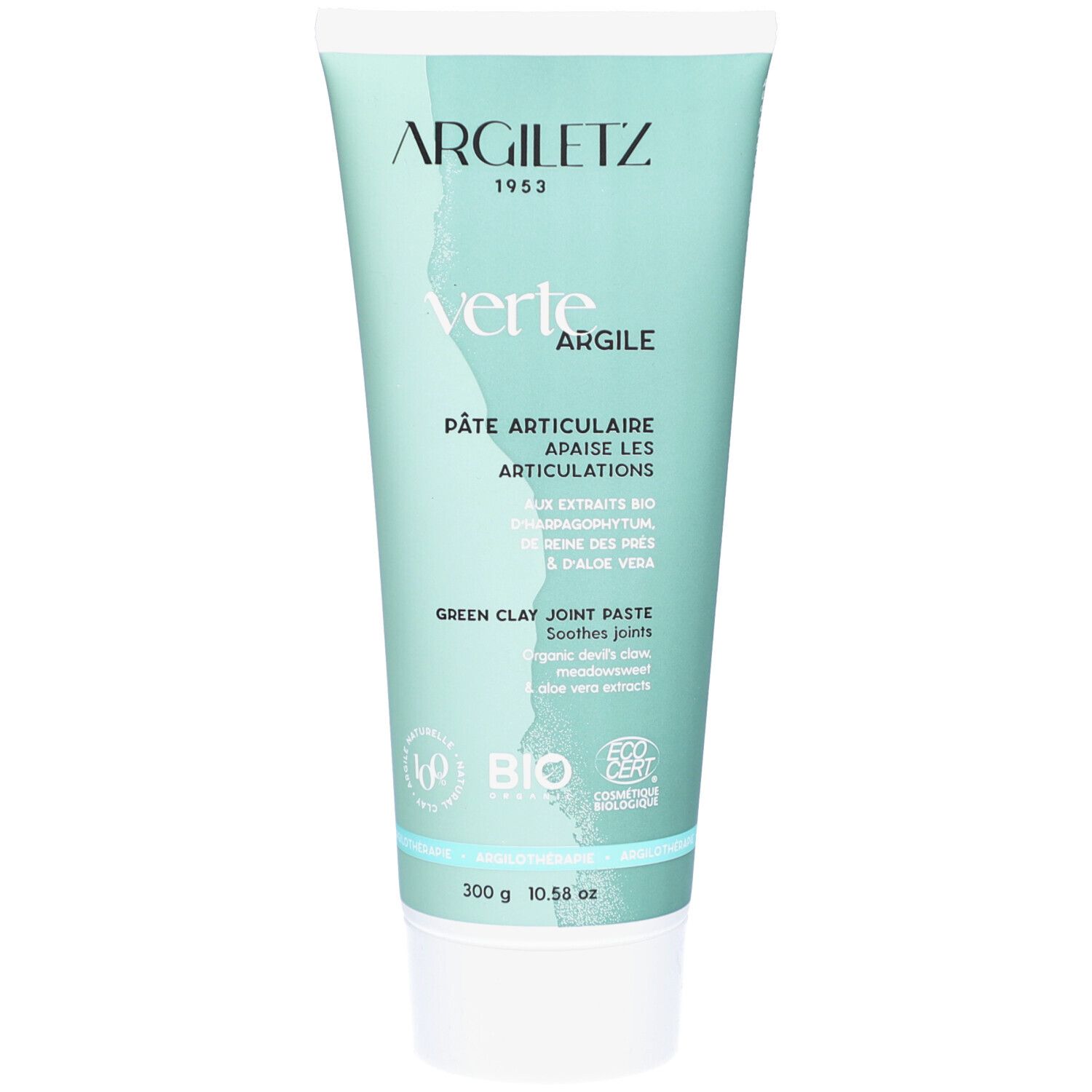 Argiletz Argile Verte Pâte Articulaire BIO - articulaire bio, prête à l'emploi. tu 300 g Creme