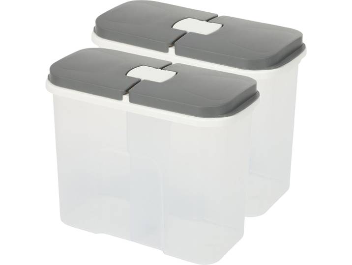 2er-Set Vorratsdose mit 2 Fächern, 2100 ml