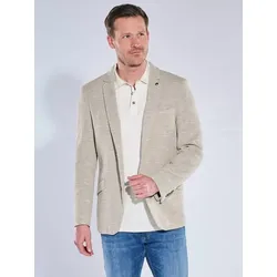 engbers Herren Sakko aus hochelastischer Ware Beige slim fit gemustert - 56