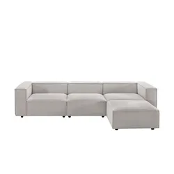 Big Sofa inklusive Hocker John ¦ grau ¦ Maße (cm): B: 319 H: 67 T: 198.0