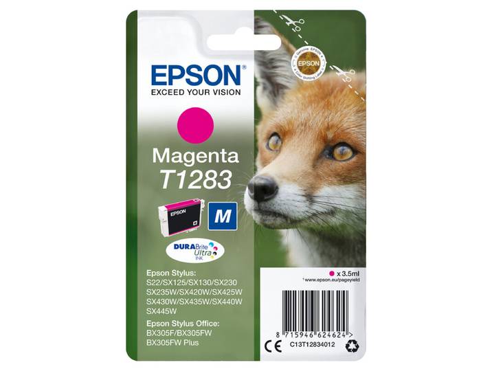 Epson Fox T1283 DURABrite Ultra magenta inkt enkelverpakking