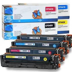 D&C TonerSet für HP Color LaserJet Pro M254nw, 4 Farbtoner kompatibel zur HP Tonerserie 203X