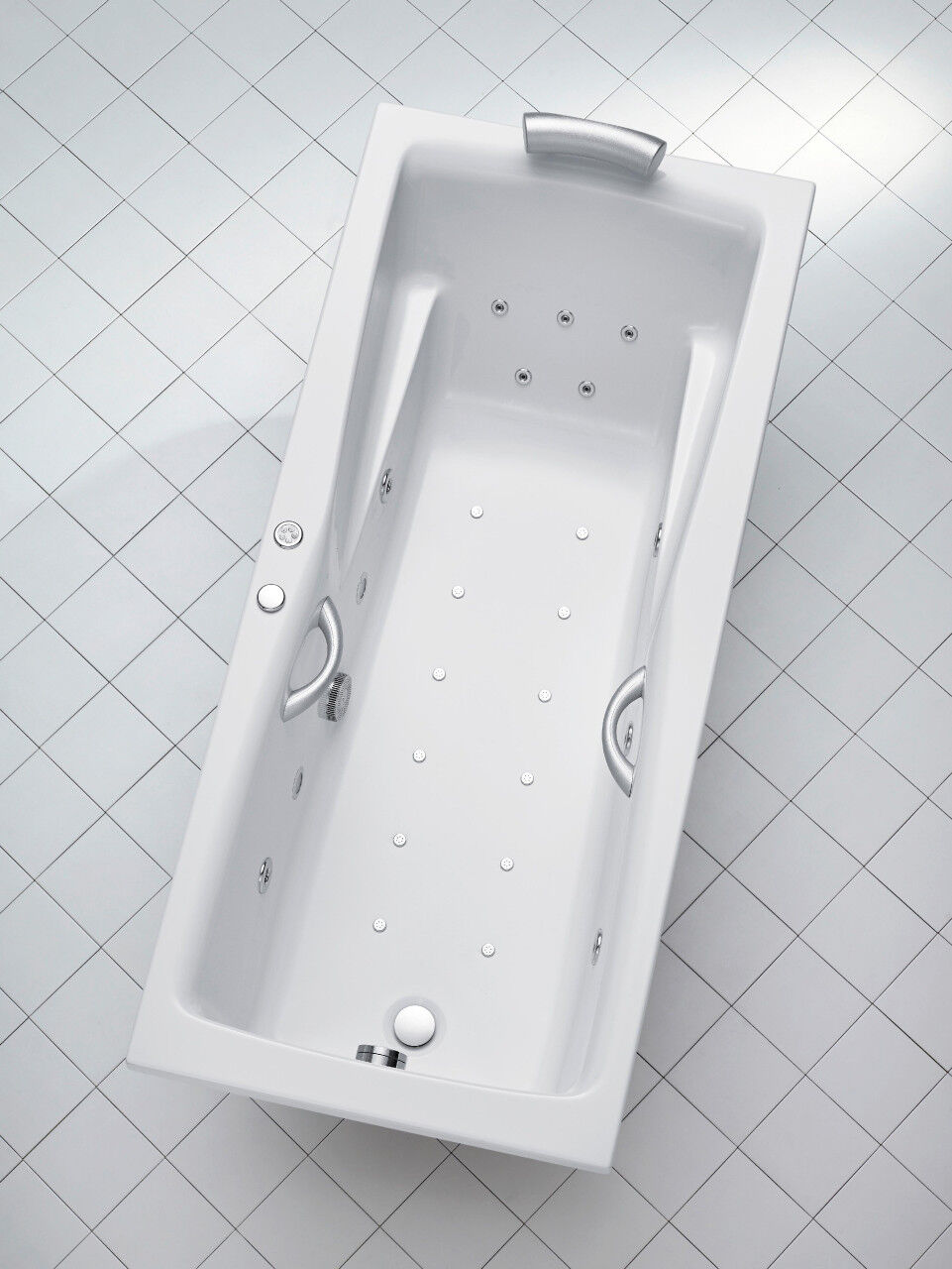 Ottofond Whirlpool-Badewanne Komplettset Atlanta 180 cm