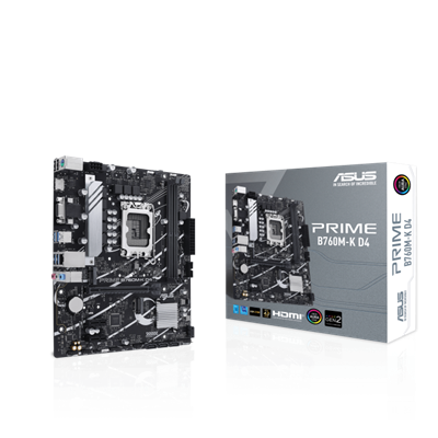 ASUS PRIME B760M-K D4 mATX Mainboard - Sockel 1700