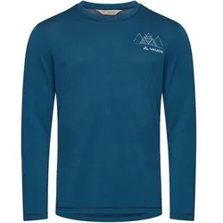 VAUDE Herren Unterhemd Me Monviso Wool LS T-Shirt II, Größe S in Blau Blau