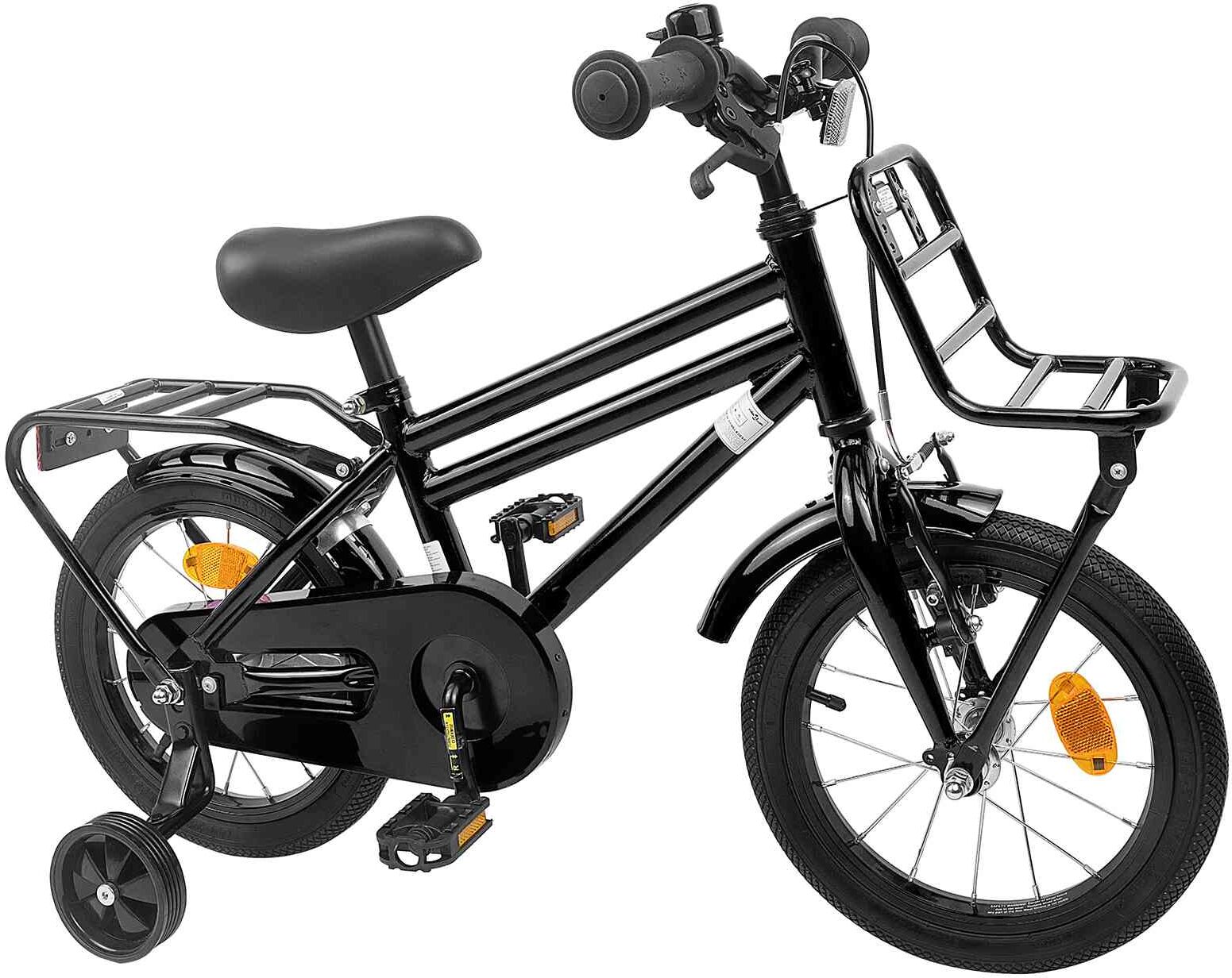 vidaXL Vélo pour Enfants 16 Pouces for 4-6 Years Old Noir