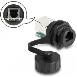 Delock Kabelverbinder RJ12 Buchse zu RJ12 Buchse zum Einbau (Netzwerk Kupplung), Zubehör Netzwerk