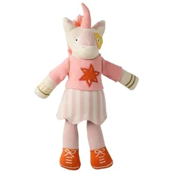 RICE Gestricktes Kuscheltier für Kinder in Tierform, Einhorn Tina - H 28 B 7 Ø 11 cm