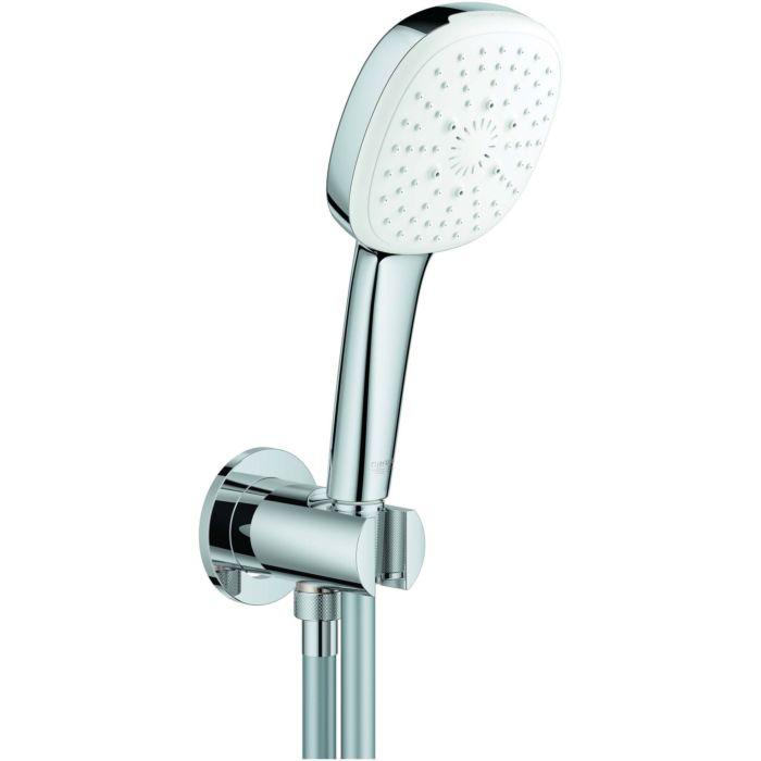 Grohe Tempesta Cube 110 Wannenset 26910003 Wandhalter, Handbrause mit 3 Strahlarten, chrom