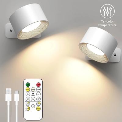 Uplift Picks LumaFlex Magnetic Rechargeable Wall Sconce With Remote white (2 Pcs)