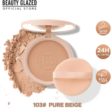 Inspire Essentials Beauty Glazed Oil Control Matte Setting Powder Flawless Finish Face Powder 03 Pure Beige