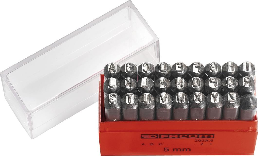 Facom Stempelset letters A-Z, 27-delig, 8 mm