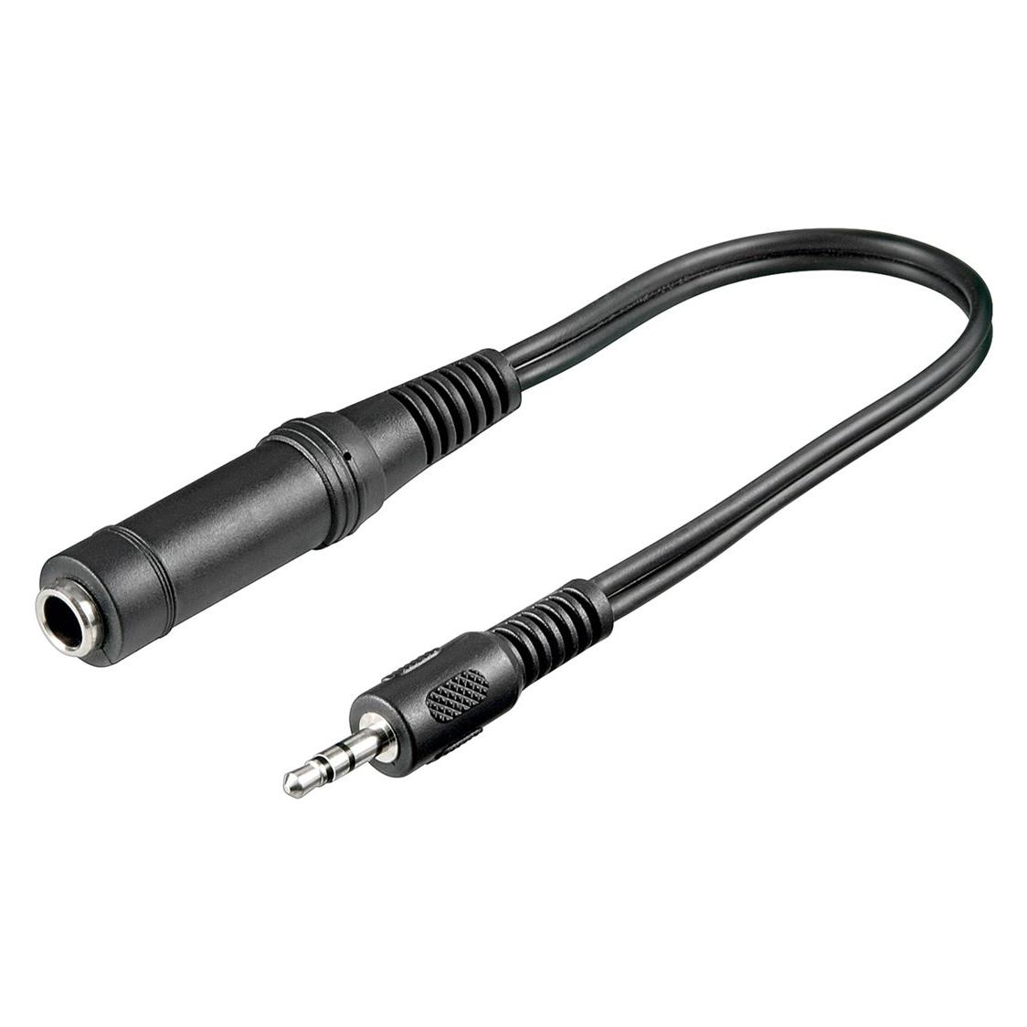 Goobay Kopfhörer Adapter, 3,5 mm Stecker zu 6,35 mm Buchse (50470)