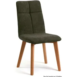 ESSZIMMERSTUHL (8er-Set) Dillian 47x92x60 Eiche geölt/Khaki