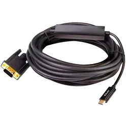 Club 3D USB Typ C — VGA (5 m), Videokabel, Schwarz