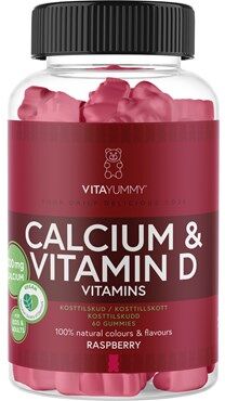 VitaYummy Calcium & Vitamin D, Raspberry (Bemærk dato) Kosttilskud 60 stk