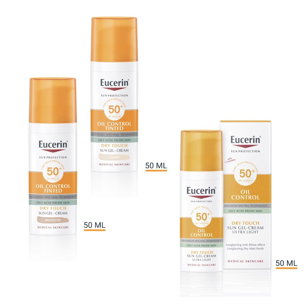 Eucerin Sun Protection Oil Control SPF50+ Sun Gel-Cream Dry Touch 50mL No Color SPF50+