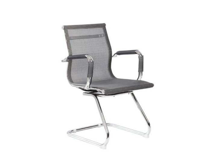 Dmora Chaise de bureau Maitland Chaises de salle d'attente de bureau Chaise de salle d'attente ergonomique 62x54h89 cm Gris