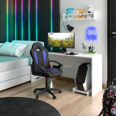 Techni Mobili Kid's Gaming and Student Racer Chair with Wheels
