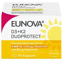 EUNOVA DuoProtect Vitamin D3+K2 4000IE/80UG 90 St