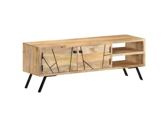 Console TV STAR - Banc TV Meuble TV - 110x30x40 cm Bois massif de manguier [8494]