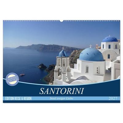 Santorini - Insel ewiger Liebe (Wandkalender 2027 DIN A2 quer), CALVENDO Monatskalender