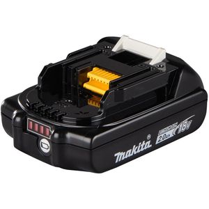 Makita Werkzeugakku BL1820B, 197254-9, 18V / 2,0Ah, Schiebeakku mit LED Ladestandanzeige
