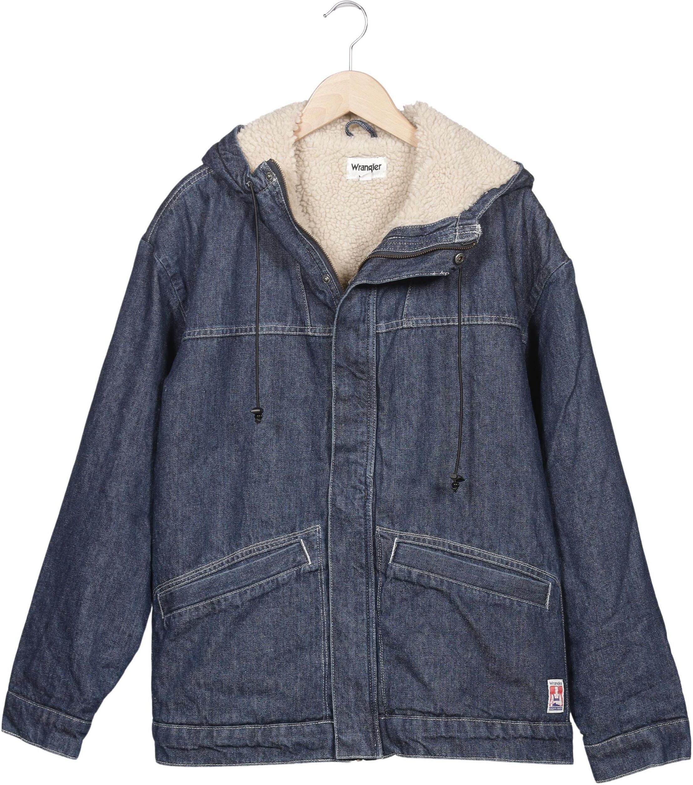 Wrangler Herren Jacke, Blau, Gr. M, Baumwolle / Hanf - Second Hand